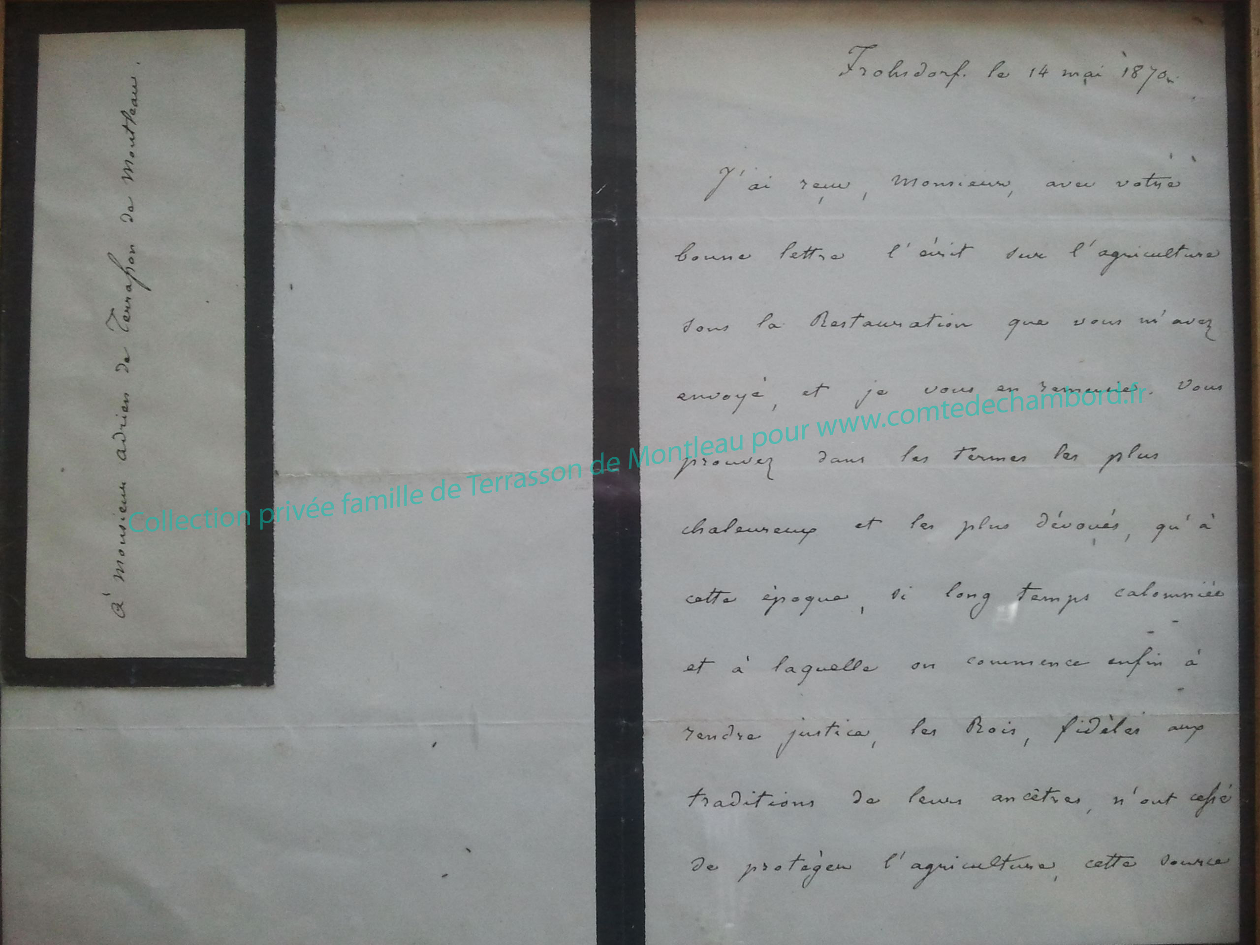 Lettre de 1870, partie 1