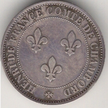 Comte de Chambord : medaille