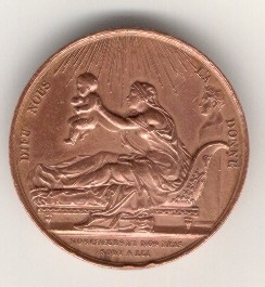 Comte de Chambord, medaille de naissance, avers